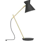 Eglo AMEZAGA Tischleuchte Tischbeleuchtung - L35,5 x B16 x H57,5 cm - schwarz, messing - 1X10W exkl. - IP20