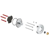 GROHE Brausestangenhalter 48279, für Duschsysteme mit Thermostatbatterie für die Wandmontage, chrom
