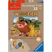 Ravensburger WOODEN Puzzle Kids 22 Teile - Disney Der König der Löwen - Simba's Königreich