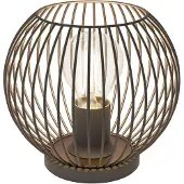 Eglo Tischlampe Almanzora, runde Nachttischlampe, Tischleuchte für Wohnzimmer und Schlafzimmer, Metall in Schwarz und Kupfer, Lampe mit E27, Ø 20 cm