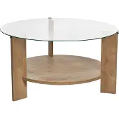 Vente-unique Couchtisch aus Sicherheitsglas - Naturhell - SENIRA