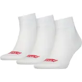 Levi's Unisex Quarter-Socken, 3er Pack- Mid Cut Batwing Logo, Recycled Cotton 3P, einfarbig