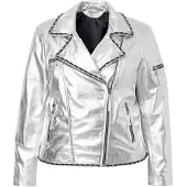 Angel of Style Lederjacke in silber | Gr.: 52