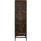 vidaXL Highboard mit Glastüren Räuchereiche 35x37x120 cm