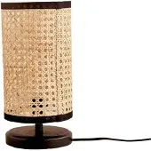 Opviq , Hochwertige Tischlampe, Creme und Schwarz, 30 cm hoch | 100% Stoff, Holzfuß, Schirmdurchmesser: 15 cm, E14 Fassung, Max 40 W | Rustikales Design für jedes Zuhause.