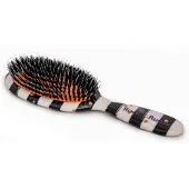 Rock & Ruddle Haarborstel Black & White Stripes With Gold Dots
