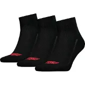 Levi's Unisex Quarter-Socken, 3er Pack- Mid Cut Batwing Logo, Recycled Cotton 3P, einfarbig