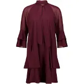 Vera Mont Cocktailkleid im Boho Style in Strong Aubergine | Gr.: 42