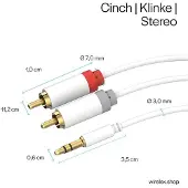 Shiverpeaks Audio Klinkenkabel 3,5mm auf 2xCinchStecker 1,5m