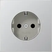 JUNG Steckdose 1f alu mt LS UP IP20 ZP AL1521