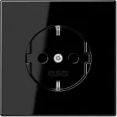 JUNG Steckdose 1f sw glz LS UP IP20 ZP LS1521SW