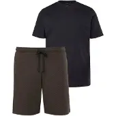 JP 1880 Langer Schlafanzug in schwarz | Gr.: 6XL