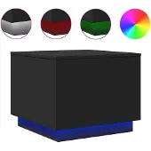 vidaXL Couchtisch mit LED-Leuchten Schwarz 50x50x40 cm