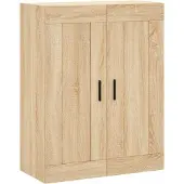 vidaXL Wandschrank Sonoma-Eiche 69,5x34x90 cm Holzwerkstoff