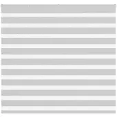 vidaXL Doppelrollo Hellgrau 155x100 cm Stoffbreite 150,9 cm Polyester