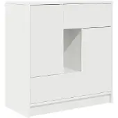 vidaXL Sideboard mit Schubladen und Türen Weiß 70,5x34x74,5 cm