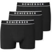 Schiesser Boxershort 173983 95/5 Organic Herren Black (3er-Pack)-XXXL