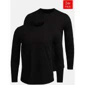 Tazzio 2er-Pack: Langarmshirt "E108" in Schwarz | Gr.: M