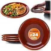Kadax Speiseteller 24 cm, Steingut, 4er-Set