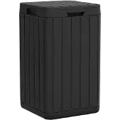 vidaXL Outdoor-Mülltonne Anthrazit 38x38x65 cm PP