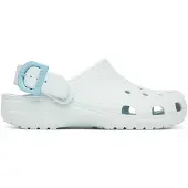 Crocs Pantoletten Classic Enamel Buckle Clog 213347 Hellblau