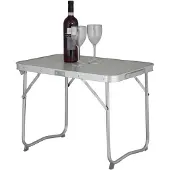 Eurotrail Campingtisch monacom 80 x 70 cm stahl/holz grau