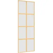 vidaXL Schiebetür Golden 76x205 cm Matt ESG-Glas und Aluminium