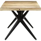 vidaXL Esstisch 160x80x76 cm Raues Mangoholz