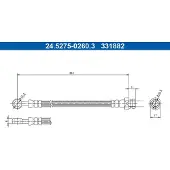 Ate Bremsschlauch 24.5275-0260.3