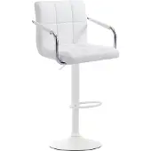 CLP Barhocker Lucy V2 höhenverstellbar und drehbar weiß Gestell Farbe weiß