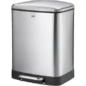 kela Abfalltrennkorb, 2 x 12 l, 37 x 34 x 50 cm, satiniert metallic Davino /