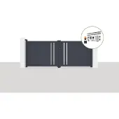 Casanoov Elektrisches Flügeltor 3x1,2m GIONA + TANKER B250 Motorisierung