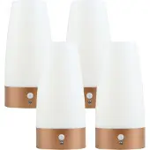 Ideoon 4er-Set Elegante LED-Tischlampe mit Bewegungsmelder – Kabellose Flurleuchte mit warmweissem Licht – Ideal als Nachtlicht im Schlafzimmer