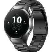 Forever xBase SW-720 Wasserdichte Smartwatch für Herren mit großem schwarzen Stahlarmband