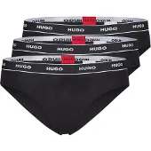 HUGO Dreierpack Slips aus Stretch-Baumwolle mit Logo-Bund Grösse S