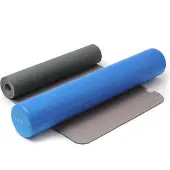 Yogistar Yoga Set für Faszien-Yoga, Yogamatte 183x61x0.5cm rutschfest, Faszienrolle Ø15x92cm