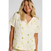 Hunkemoller Zitronen Pyjamajacke Weiß