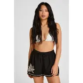 Hunkemoller Beach Shorts Palm Schwarz