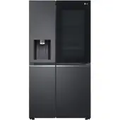LG GSXB90MCDE, Freistehend, French door, Schwarz, Tür-zu-Tür, Sensor, Gehärtetes Glas