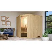 Weka Elementsauna VARBERG Eck Gr. 2 Sparset 7,5 kW OS inkl. digitaler Steuerung x B x T x H x 194 x 177 x 199