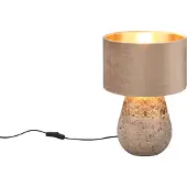 TRIO Orientalische Tischlampe Kiran taupefarbener Samt