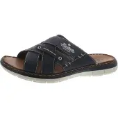 Rieker Herren Sandale Pantolette mit Lederdecksohle 25199, Größe:42 EU, Farbe:Blau