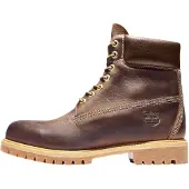 Timberland für Herren. TB1270972141 Wasserdichte Lederstiefel mit Schnürverschluss 6 Inch Premium dunkelbraun (46 W), Wohnung, Schnürsenkel,