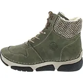 Rieker Damen High Top Sneaker Stiefelette warm gefüttert sportlich 45955, Größe:41 EU, Farbe:Grün