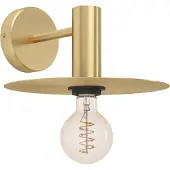 Eglo Wandlampe Escandell, Wandleuchte für innen, Flurlampe Wand aus Metall in Messing-Gebürstet, Lampe mit E27 Fassung