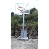 Softee Paar verzinkter Minibasket-Körbe Deluxe Einrohr beweglich mit Trolley mit 2 Rädern – Bretter, Ringe und Netze nicht im Lieferumfang enthalten