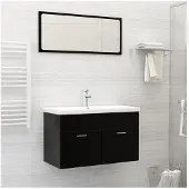 vidaXL Einbauwaschbecken mit Wasserhahn 81x39x18 cm Keramik Weiß