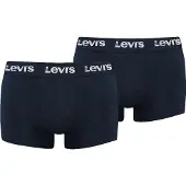 Levi's Herren Boxershorts, 2er Pack - Logo Trunk 2P, Logobund, Baumwoll-Stretch, einfarbig