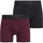 Falke Boxershorts Daily Comfort Herren Black / Barolo (2er-Pack)-XXXL
