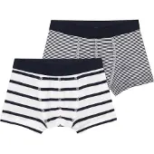 Petit Bateau Boxershorts - 2er-Pack - Navy/Weißgestreift - - 2 Jahre (92) - Boxershorts